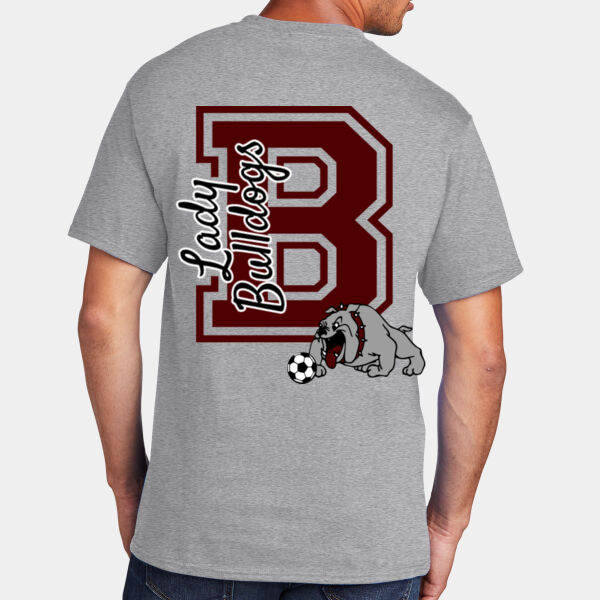 Lady Bulldogs B Front Crest & Full Back  - Core Cotton Tee Thumbnail