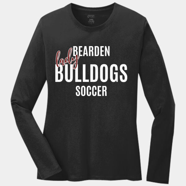 Bearden Lady B Soccer  - Ladies Long Sleeve Core Cotton Tee Thumbnail