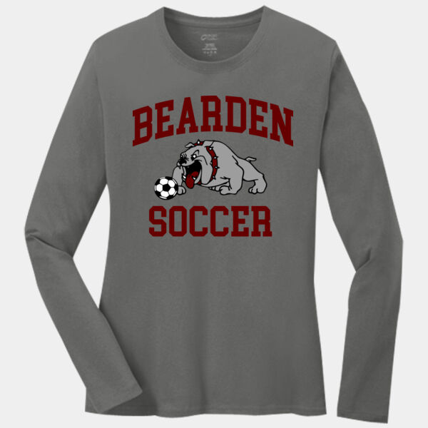 Bearden Soccer Dog  - Ladies Long Sleeve Core Cotton Tee Thumbnail